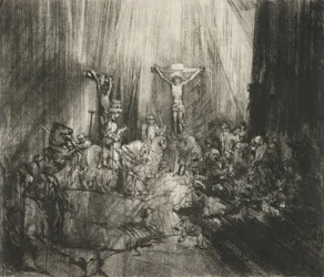 Christ Crucified Between Two Thieves (The Three Crosses)